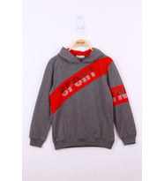 Toontoy Erkek Sport Baskılı Sweatshirt (Antrasit Melanj)