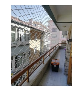 3 Mm 2,5 X 6 Metre Güvenlik Filesi Balkon Kapatma Ağı Kedi Çocuk Emniyet Ağı  (Çok Renkli)