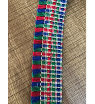 EN 4 CM RENKLİ PÜSKÜLLÜ ŞERİT DİKİŞ GİYİM AKSESUARI (1 METRE )