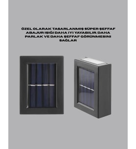Güneş Enerjili Su Geçirmez Led Duvar Lambası