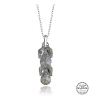 Crystal Taşlı Salkım 925 Ayar Gümüş Kolye