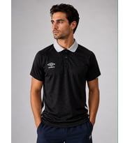 UMBRO Vectör Kamp Erkek Siyah Polyester Polo Yaka Spor Tişört TF0614