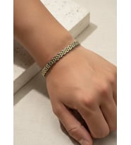 Çelik Silver Sarı Şeritli Erkek Rolex Bileklik - 26blke04