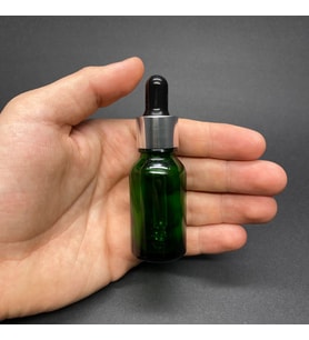 15Ml Yeşil Cam Damlalıklı Şişe , Gümüş Metal Kapak , 15 Cc Yeşil Cam Damlalıklı Şişe x 6 Adet