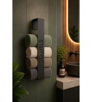 Yapışkanlı Siyah Havluluk Banyo Düzenleyici Organizer