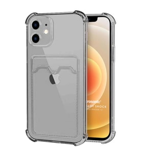 Microsonic Apple iPhone 12 Card Slot Shock Kılıf Siyah
