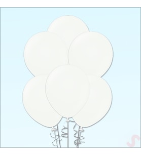 Beyaz Pastel Balon, 30cm x 10 Adet