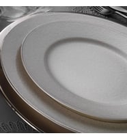 Kütahya Porselen Bone Kalipso 62 Parça 10771 Platin Desenli Yemek Takımı