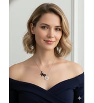 925 Ayar Papatya Silver isimli kedi kolye.rose.gold.rodaj