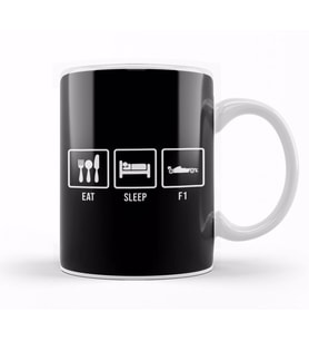 Eat Sleep F1 Formula 1 Kupa Bardak Porselen