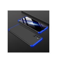 Samsung Galaxy A31 Uyumlu Kılıf Zore Ays Kapak (Siyah-Mavi)