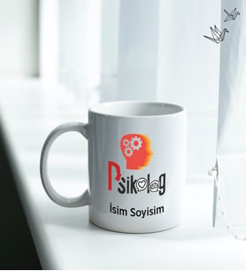 Psikolog Temalı Kişiye Özel İsim ve Fotoğraf Baskılı Kupa Bardak No:002