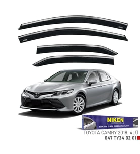 Toyota Camry Kromlu Cam Rüzgarlığı Niken 2019+ (Beyaz)