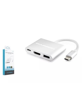 Hadron Hdx7764 Type-C Hdtv Combo Hdmi 4K 30Hz + Type-C + Usb3.0 3In1 Gri