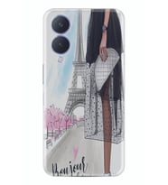 Vivo Y17s Kılıf Resimli Desenli Baskılı Silikon Bonjour Paris 1419