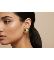 STİL İNCİSİ/XUPING JEWELRY MOZAİK YUVARLAK MODEL KÜPE (Altın Rengi)