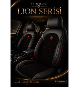 Citroen Berlingo 2019 Uyumlu Lion Serisi 2+1 Ticari Tay Tüyü Siyah Kırmızı Koltuk Kılıfı