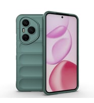 Honor 400 Pro Uyumlu Kılıf Esnek TPU Oyuklu Arka Yüzey Tasarımlı Zore Etnik Silikon Kapak (Koyu Yeşil)