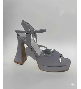 Mergenshoes K051 Mavi 12 Cm Platform Topuklu Kadın Ayakkabı