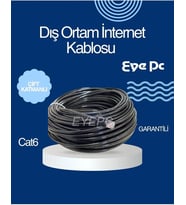 6 Dış Ortam 100 Metre Kablo Siyah Kaliteli