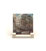 Amsterdam Görseli Baskılı Taş Masaüstlük 10X10