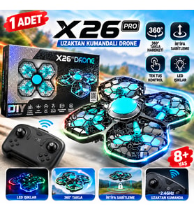 Uzaktan Kumandalı Drone 4 Pervaneli Drone 360° Takla İrtifa Sabitleme Tek Tuş Kontrol