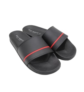 Fly Soft S263.050 Erkek Havuz Ve Günlük Yazlık Terlik Siyah / Kırmızı (Siyah-Kırmızı)