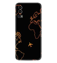 General Mobile Gm 23 Kılıf Silikon Desen Özel Seri Harita ve Uçak 1777
