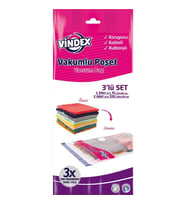 VINDEX Vakumlu Poşet 3'lü Set