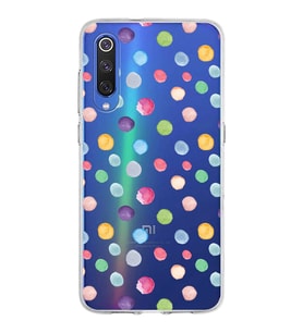 PrintiFy Xiaomi Mi 9 ile Uyumlu 1mm Slim Fit Water Color 6 Baskılı Şeffaf  Kılıf