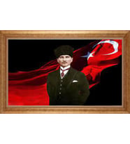 EV İŞYERİ OFİS İÇİN ALTIN ÇERÇEVELİ PASPARTULU TABLO VB405