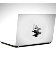 Astronot Balık Tutarken Laptop Sticker 12 İnch (29X24CM)