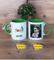 Savcı Kupa Bardak Yeşil Fotoğraflı Dünya Savcılar Günü Hediyesi