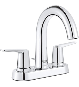 Veletto 4 Inç Centerset 2 Kulplu Yüksek Ağızlı Banyo Bataryası Starlight Krom