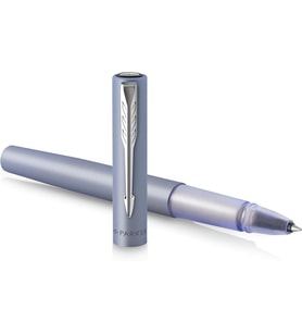 Parker Vector Xl Tükenmez Kalem Metalik Gümüş-Mavi Vernik Pirinç Üzerine Siyah Mürekkep Dolumu I