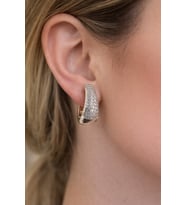 Xuping Rose Gold Damla Model Zirkon Taşlı Şık Tasarım Kadın Çelik Küpe (Mürdüm)