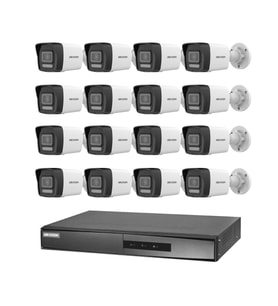 Hikvision 16 Kameralı 2 Mp Hybrid Light İp Güvenlik Kamera Seti DS-2CD1023G2-LIUF (Dahili Mikrofonlu)