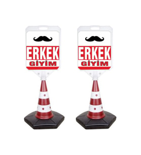 Erkek Giyim Temalı Reklam Ve Uyarı Dubası 2 Adet