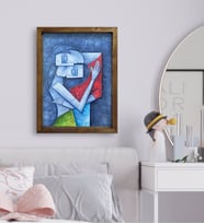 BK Gift Yatak Odası Konseptli Doğal Masif Ahşap Çerçeveli Tablo-74