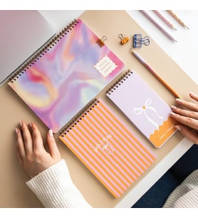Haftalık ve Günlük 3’lü Masaüstü Süresiz Planlayıcı Set - Soyut