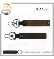 Motor Severlere, İsim Plaka ve 0 - Kan Grubu Yazılı Anlamlı Hediye x2 Anahtarlık, Kahve-K Kahve-Laci (Çok Renkli)