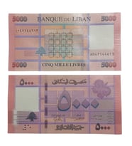 Lünbab 5000 Livre , Yabancı Koleksiyon Kağıt Para. Eski Para. Antika Para. Hediye. Numismatik.