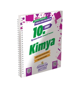 10.Sınıf Kimya Öğrencim Defteri Murat Eğitim Yayınları
