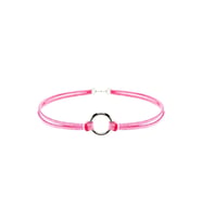 Pembe Renk Kadın Süet Round Choker
