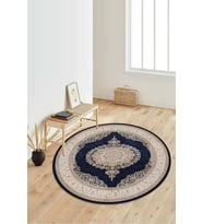 Dijital Baskılı Kaymaz Taban Yıkanabilir Yuvarlak Salon Halısı Koridor Halısı Paspas NDY-HT-461 (Çok Renkli)