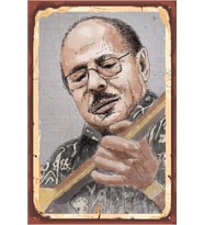 Neşet Ertaş Retro Ahşap Duvar Poster 20x30