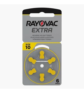 Rayovac 10 Numara Kulaklık Pili (6'lı Paket) (Siyah)