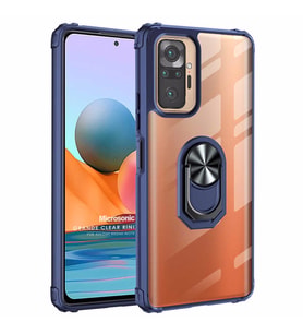Microsonic Xiaomi Redmi Note 10 Pro Kılıf Grande Clear Ring Holder Lacivert