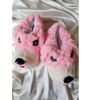 Köpek Figürlü Peluş Panduf Ev Pandufu Unisex