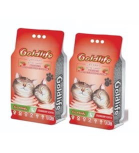 Goldlife Active Carbonlu Çilek Kokulu Kedi Kumu 10 lt.x 2 adet